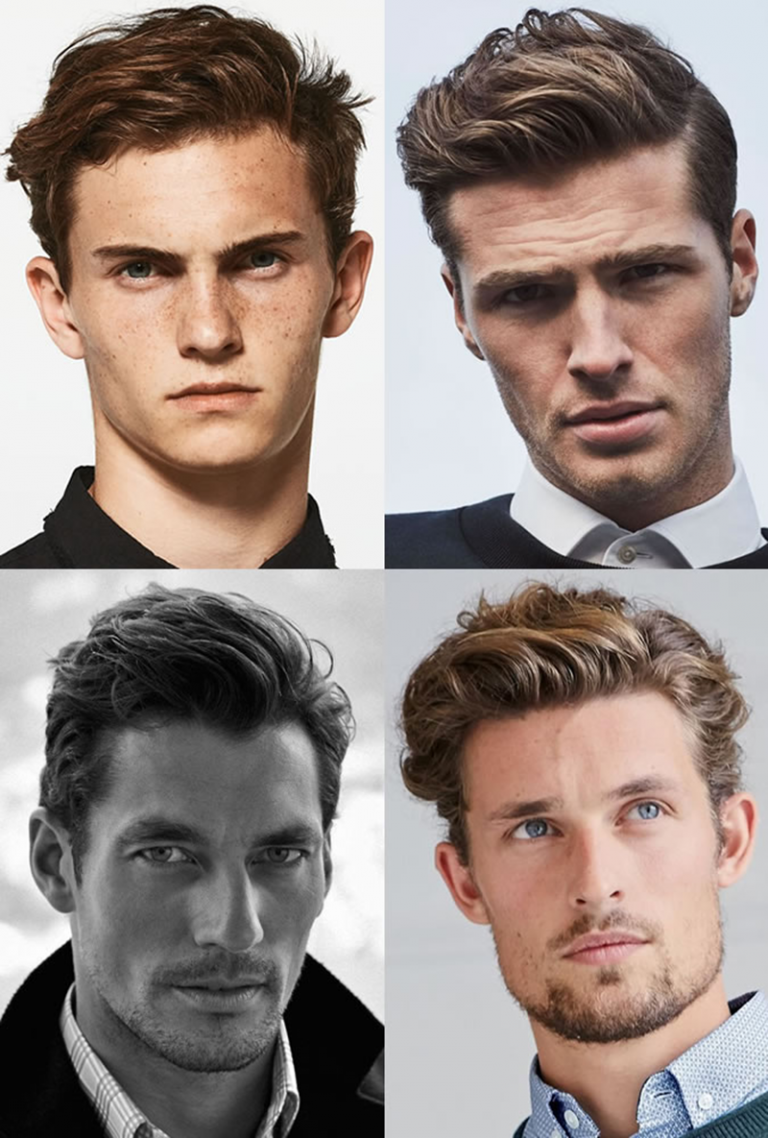 Форма волос мужчин. Прически для ромбовидного лица мужские. Стрижки для овального лица мужские. Прически для мужчин с овальным типом. Причёски для треугольного лица мужские.