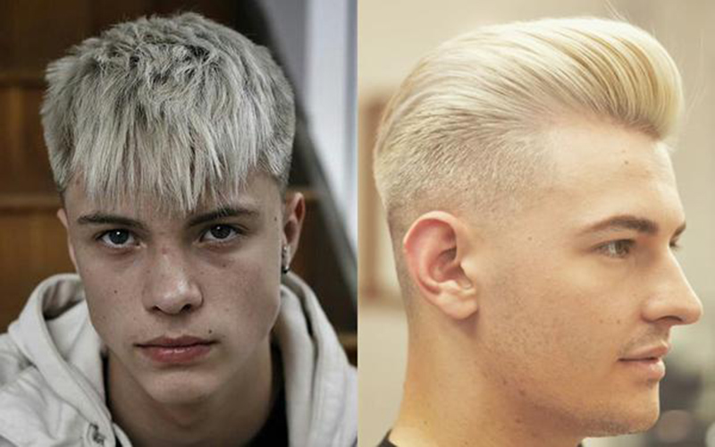 Ngày nay, thay vì nhuộm hightlights vàng một phần tóc thì các chàng trai thường thích nhuộm toàn bộ mái tóc của mình hơn. 