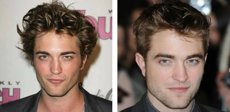 Chỉ cần đánh rối nhẹ một ít tóc trước trán cũng đủ tôn lên được vẻ đẹp trai quyến rũ của Robert Pattinson
