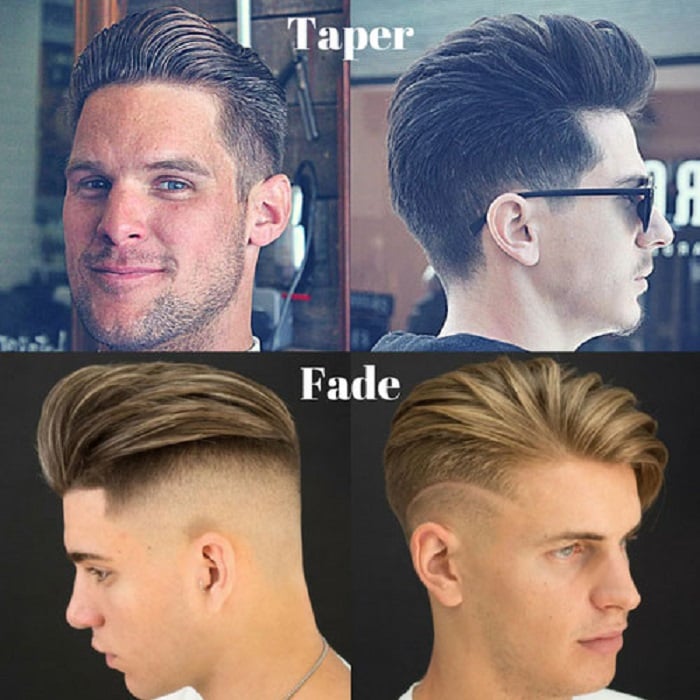 So sánh hai kiểu cắt tóc đẹp Taper và Fade