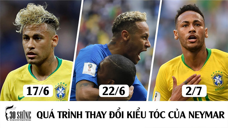 Neymar liên tiếp trình làng 3 kiểu cắt tóc nam tại World Cup 2018