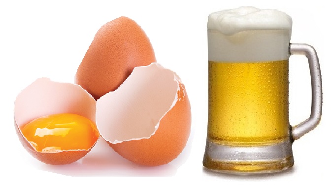 Bia khi kết hợp với trứng sẽ giúp tóc bạn nhanh dài lại mềm mượt.