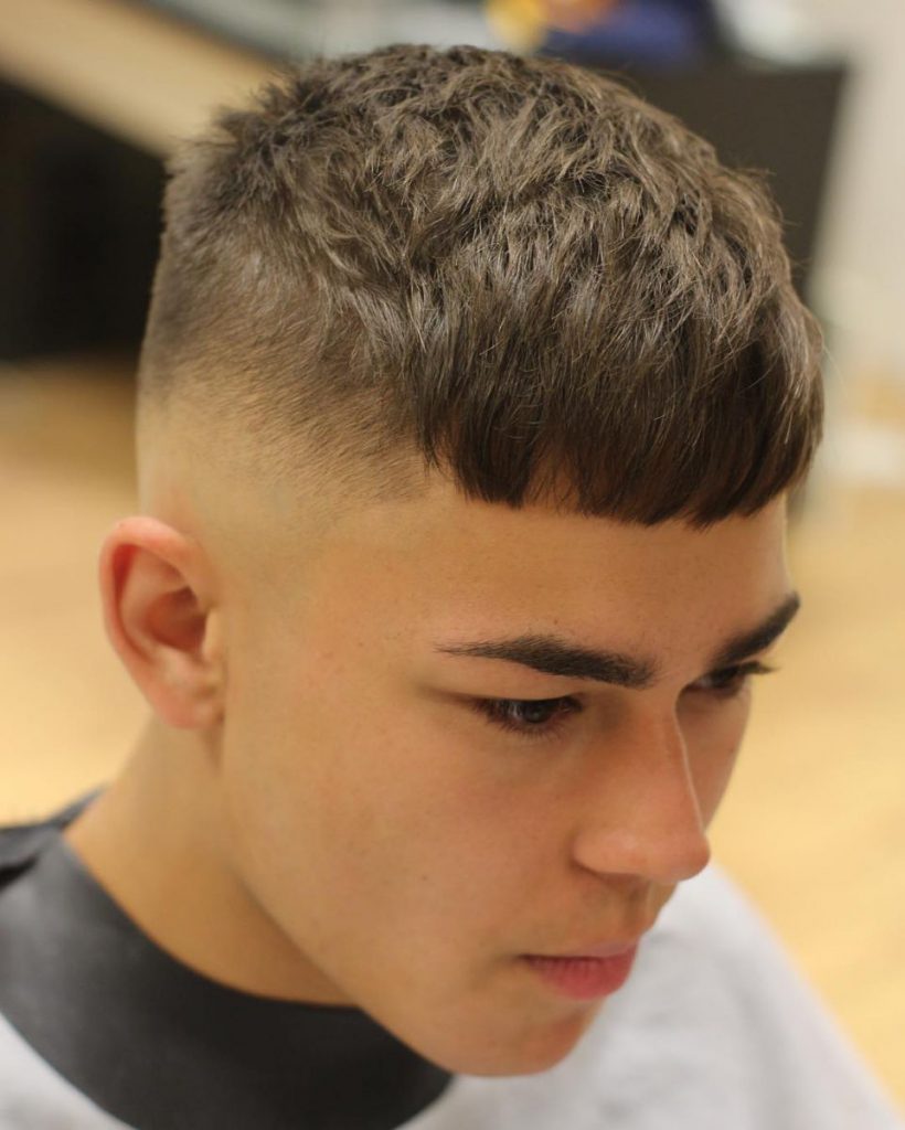 Kiểu tóc Bald Fade + Crop Haircut