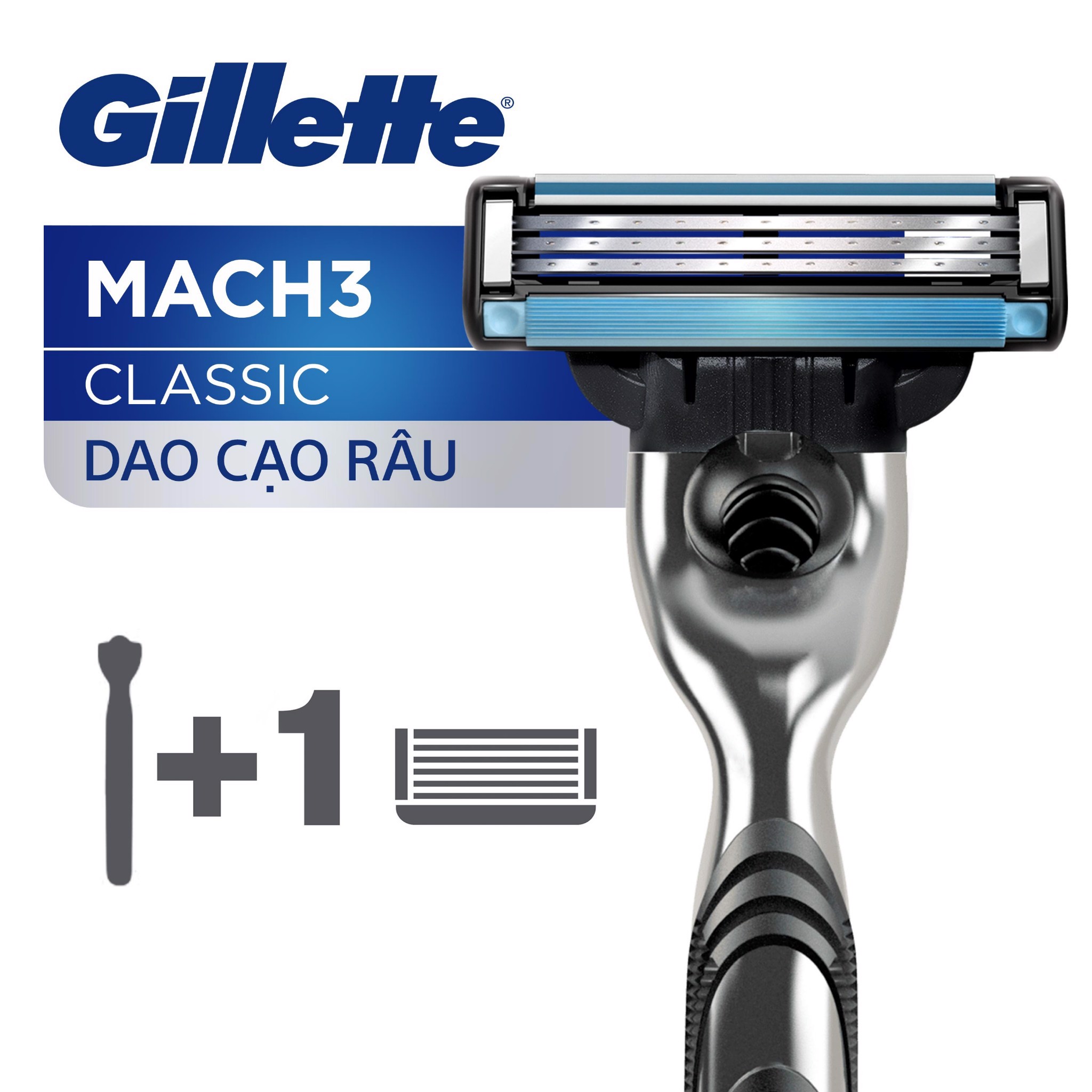 Dao cạo râu Gillette Mach 3 Basic đem lại những đường cạo sát và êm